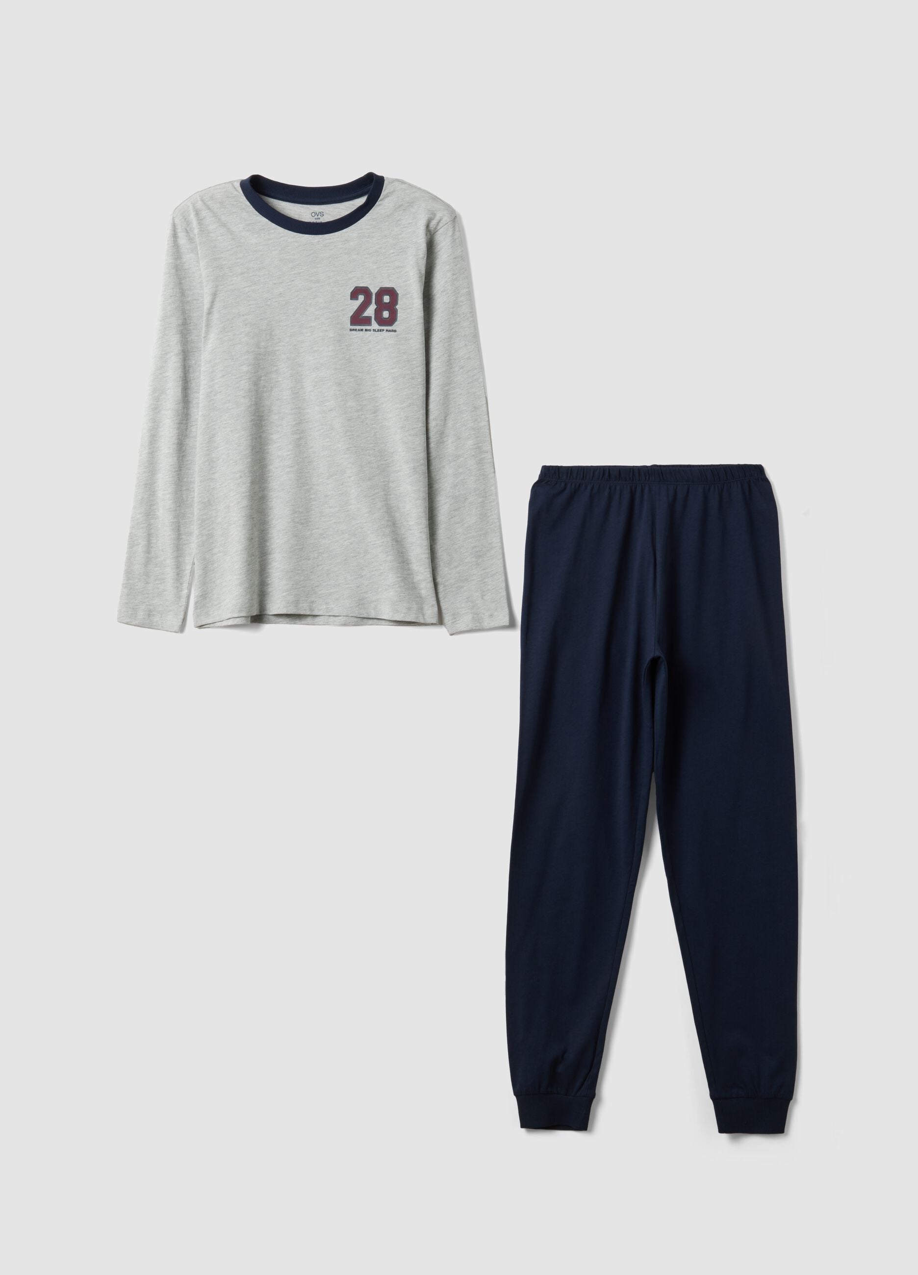 Multicolour organic cotton and viscose blend printed pyjamas for boys