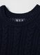 Curvy crochet pullover with cable-knit design_5