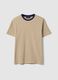 Multicolour striped pure cotton t-shirt regular fit_4