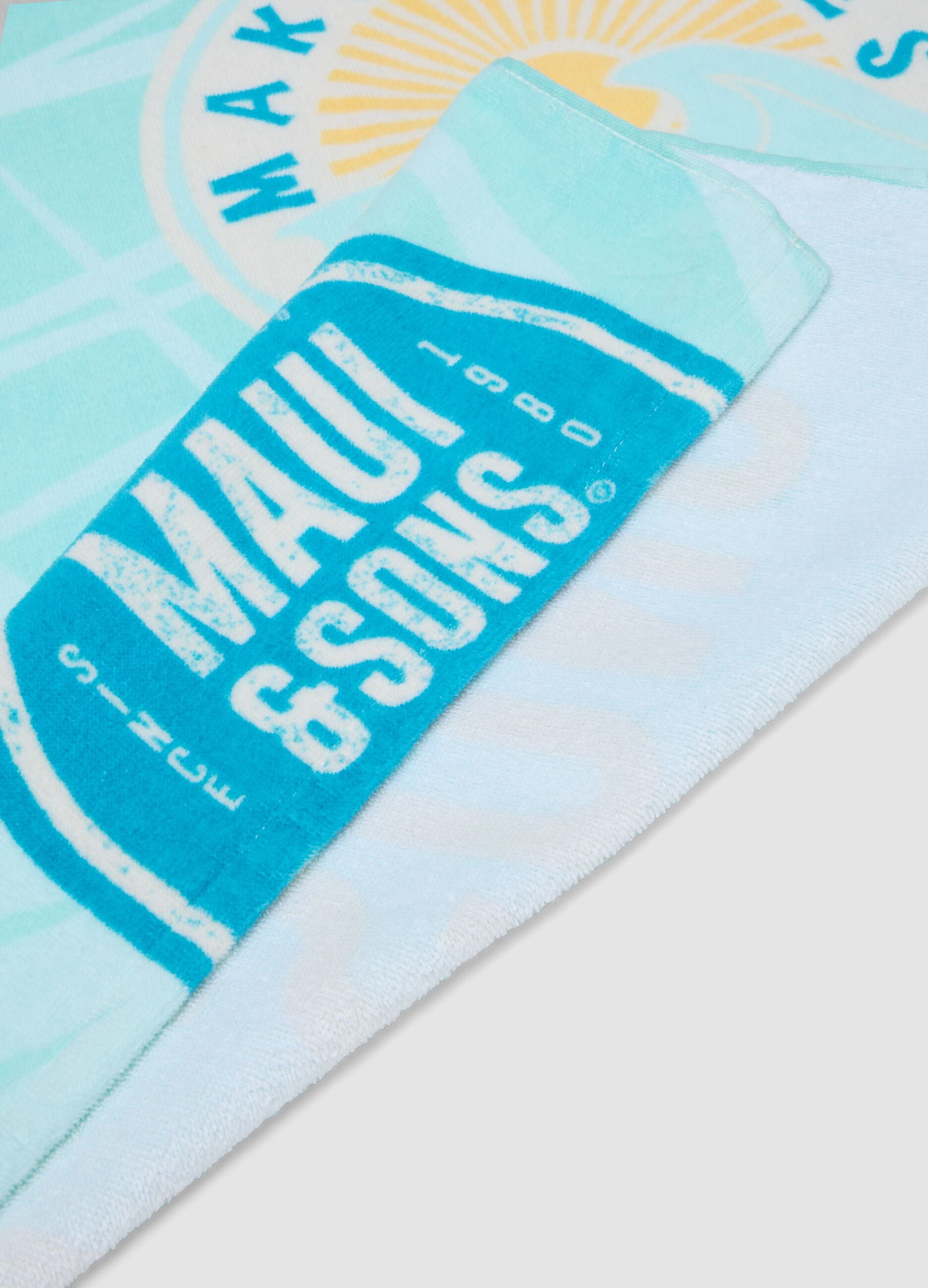 Blue pure cotton beach towel