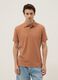 Brown pure cotton slim-fit short-sleeve polo shirt_1