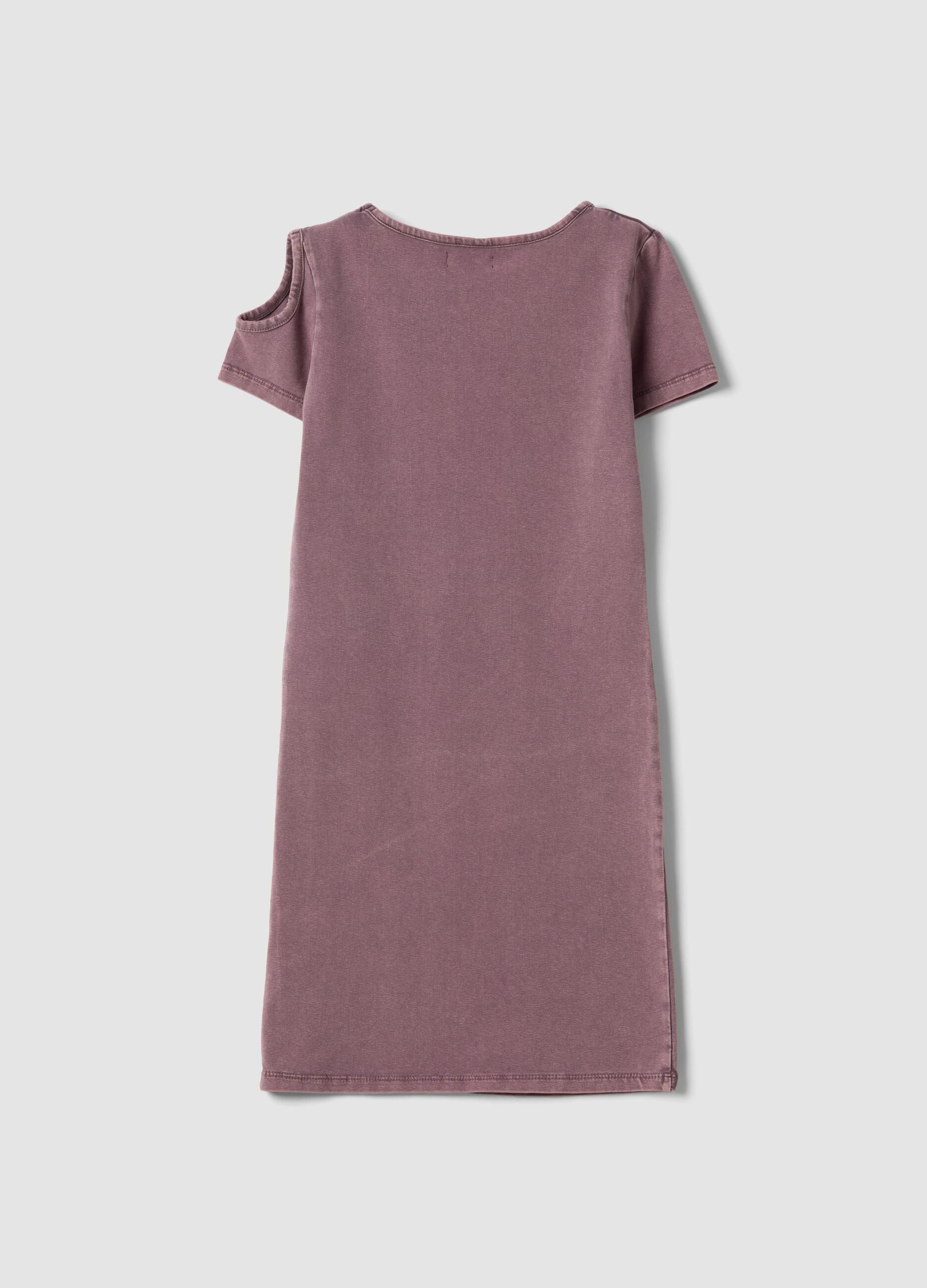 Abito midi viola in cotone elasticizzato per ragazze