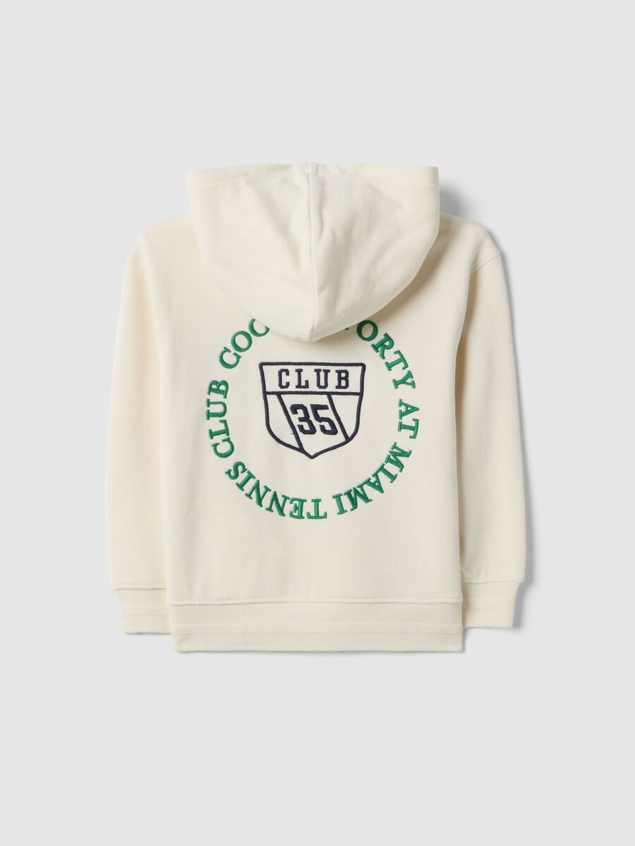 White pure cotton oversized kids' hoodie_1