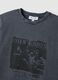 Grey pure cotton relaxed fit T-shirt with print_5