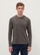 Grey long-sleeve pure cotton regular fit T-shirt_1