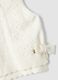 White crew-neck viscose-blend cable-knit gilet for baby girl_2