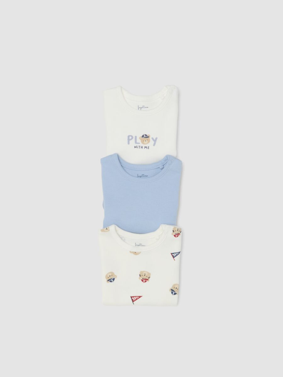 Multicolour 3-pack organic cotton bodysuits for baby and toddler_2