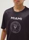 Black short-sleeve T-shirt with pink details, regular fit_2
