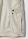 White pure cotton cargo Bermuda shorts, regular fit_5