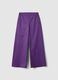 Multicoloured regular fit stretch cotton trousers with print_4