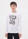 White organic cotton T-shirt with &ldquo;Let&rsquo;s get drip&rdquo; slogan for boys_1