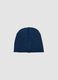 Blue stretchy organic cotton hat with Mickey prints for baby boy_1