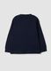 Blue long-sleeve crew-neck pure cotton T-shirt for boys_5