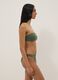 Green stretch bandeau bikini top with padding_3