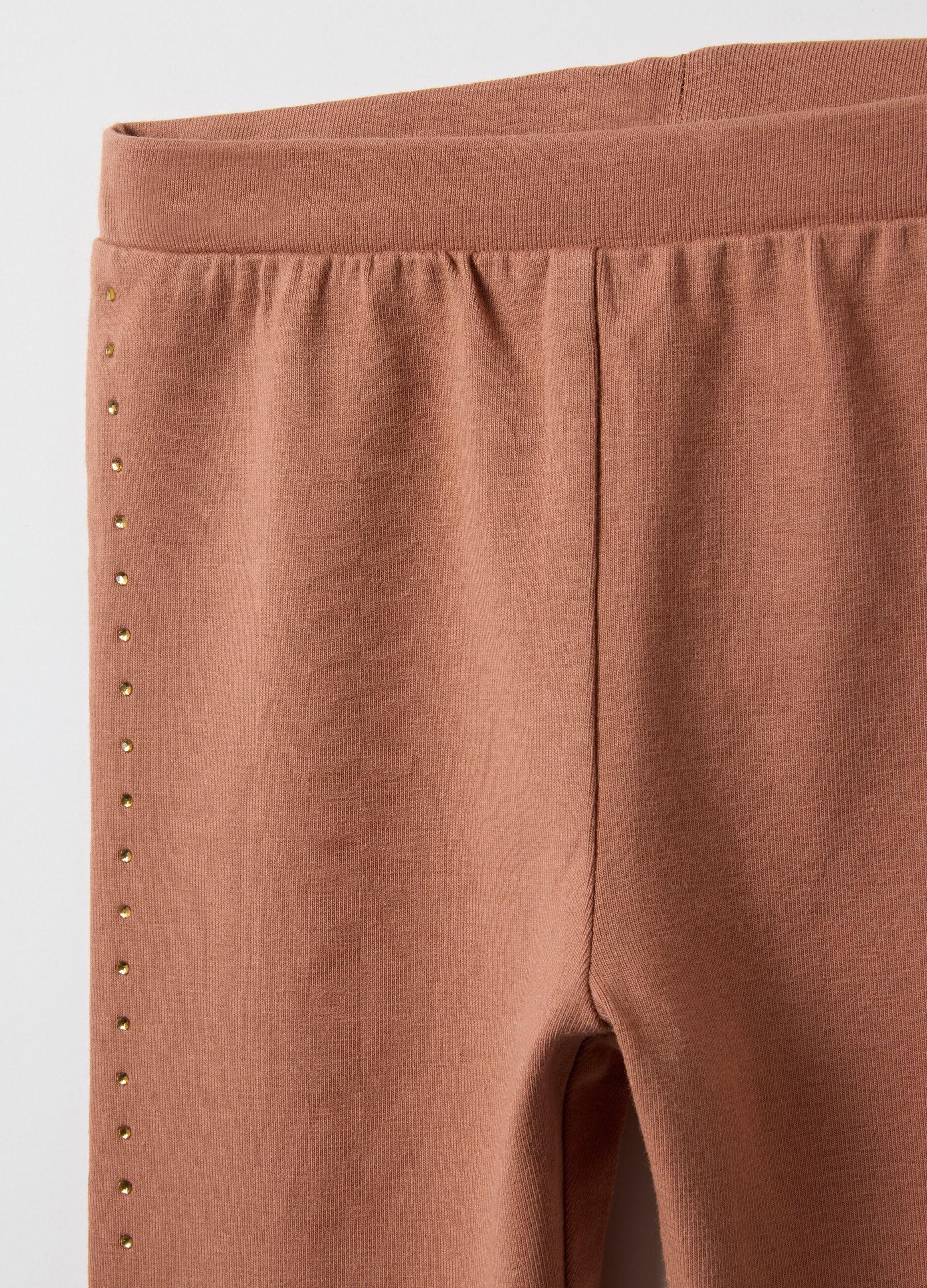Orange Slim Fit Baby Cotton Leggings