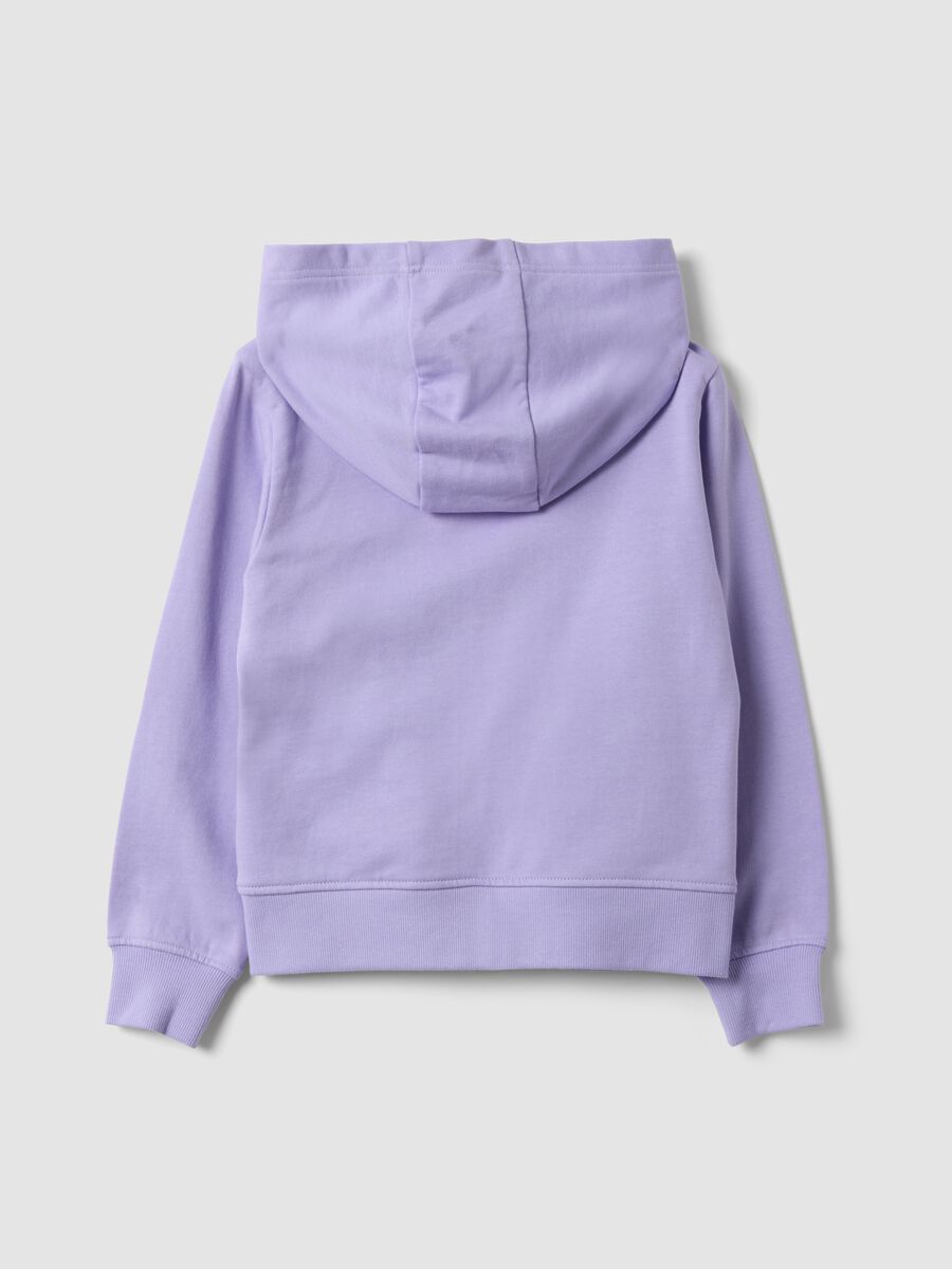 Purple hoodie in pure organic cotton for girls_1