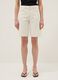 Beige wide leg pure cotton denim shorts_1