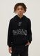 Boys' regular fit black pure cotton hoodie_0