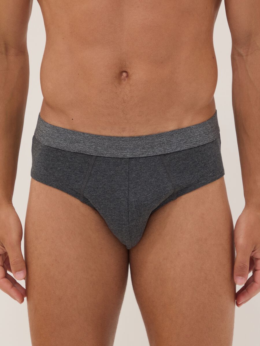 Pack of five multicoloured organic cotton briefs_1