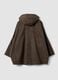 Brown hooded cotton-blend jacket with relaxed fit and contrast collar_2