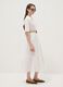 White midi broderie cotton dress with braided belt_1