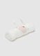 Newborn white cotton blend robe with hood_0