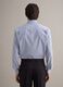 Men's pure cotton blue and white striped regular fit easy iron shirt_2