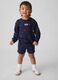 Cotton-blend sweatshirt and shorts set_0