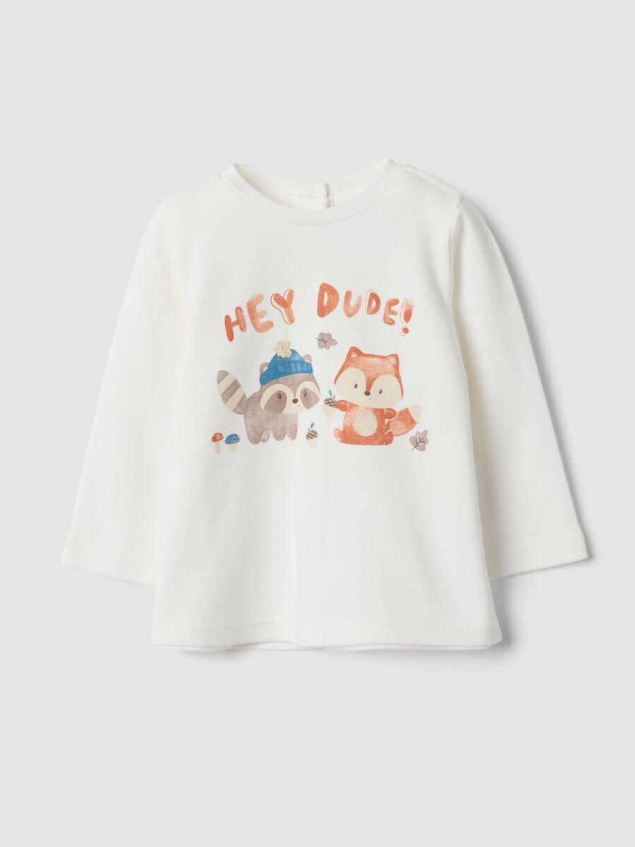 White organic cotton crew-neck T-shirt_0
