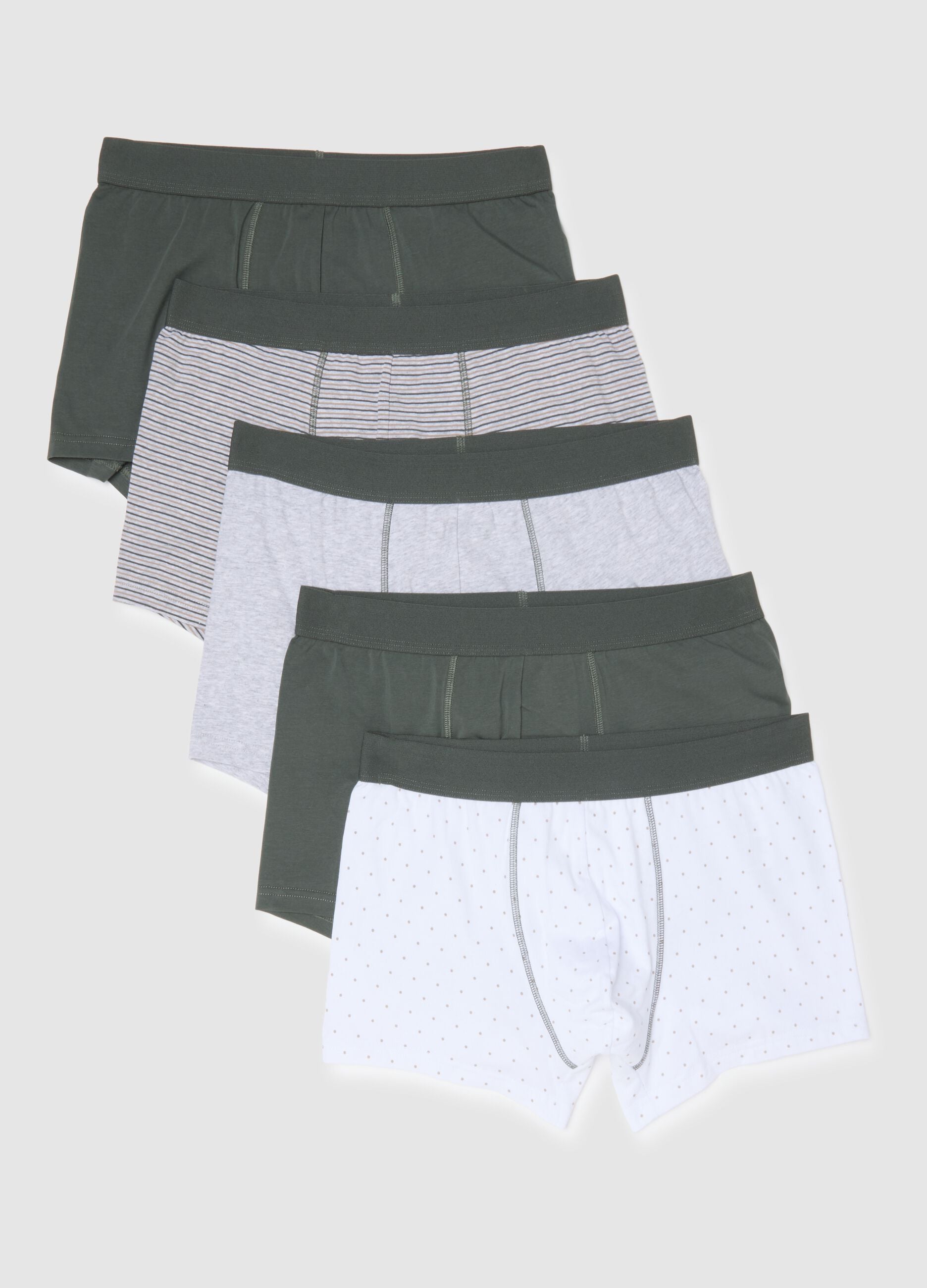 Multipack of stretch cotton multicolour regular fit boxer shorts