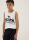 Black and white pure cotton set with top and shorts_2