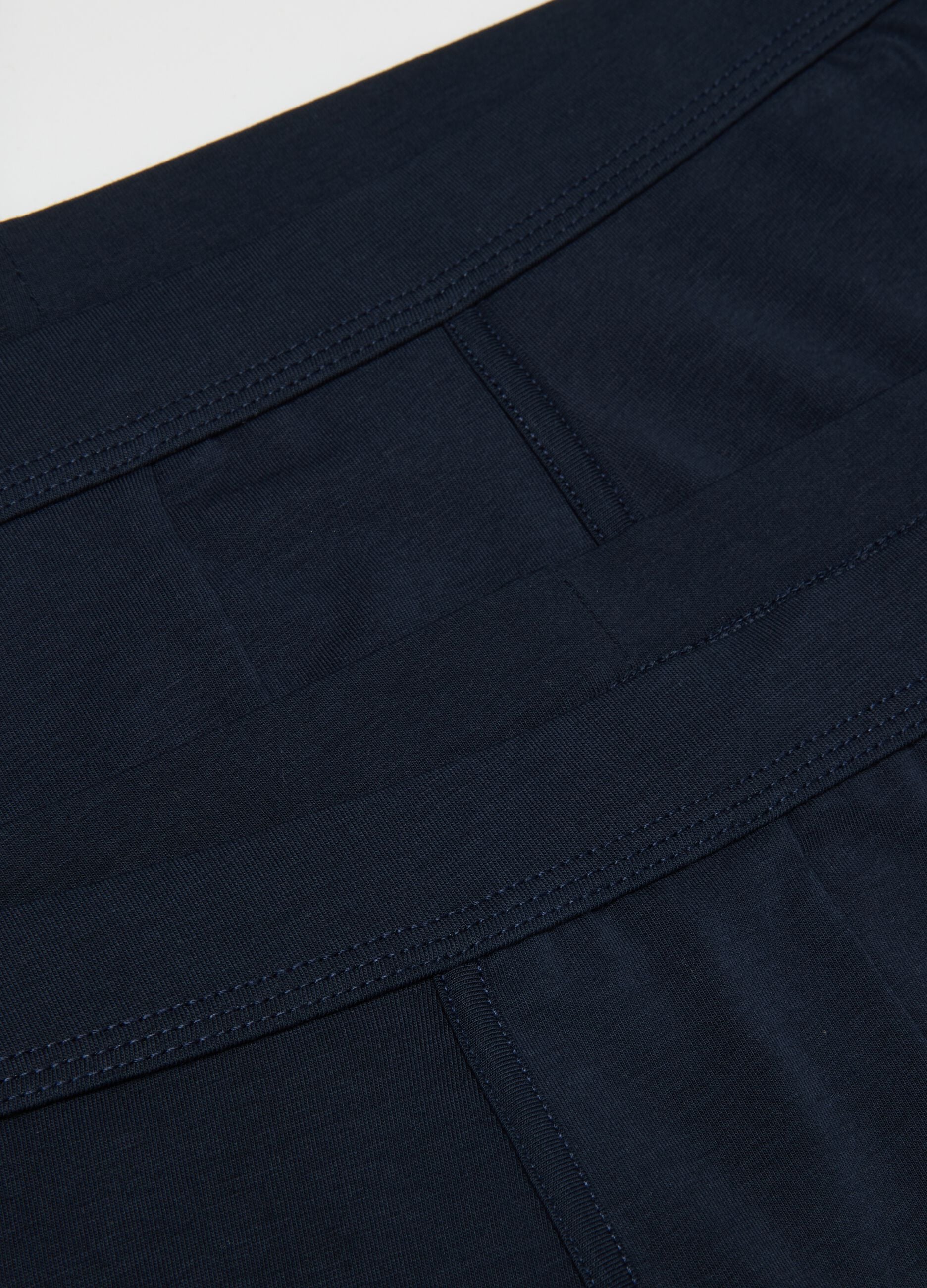 Blue midi boxer briefs 2-pack in stretch Supima cotton, regular fit