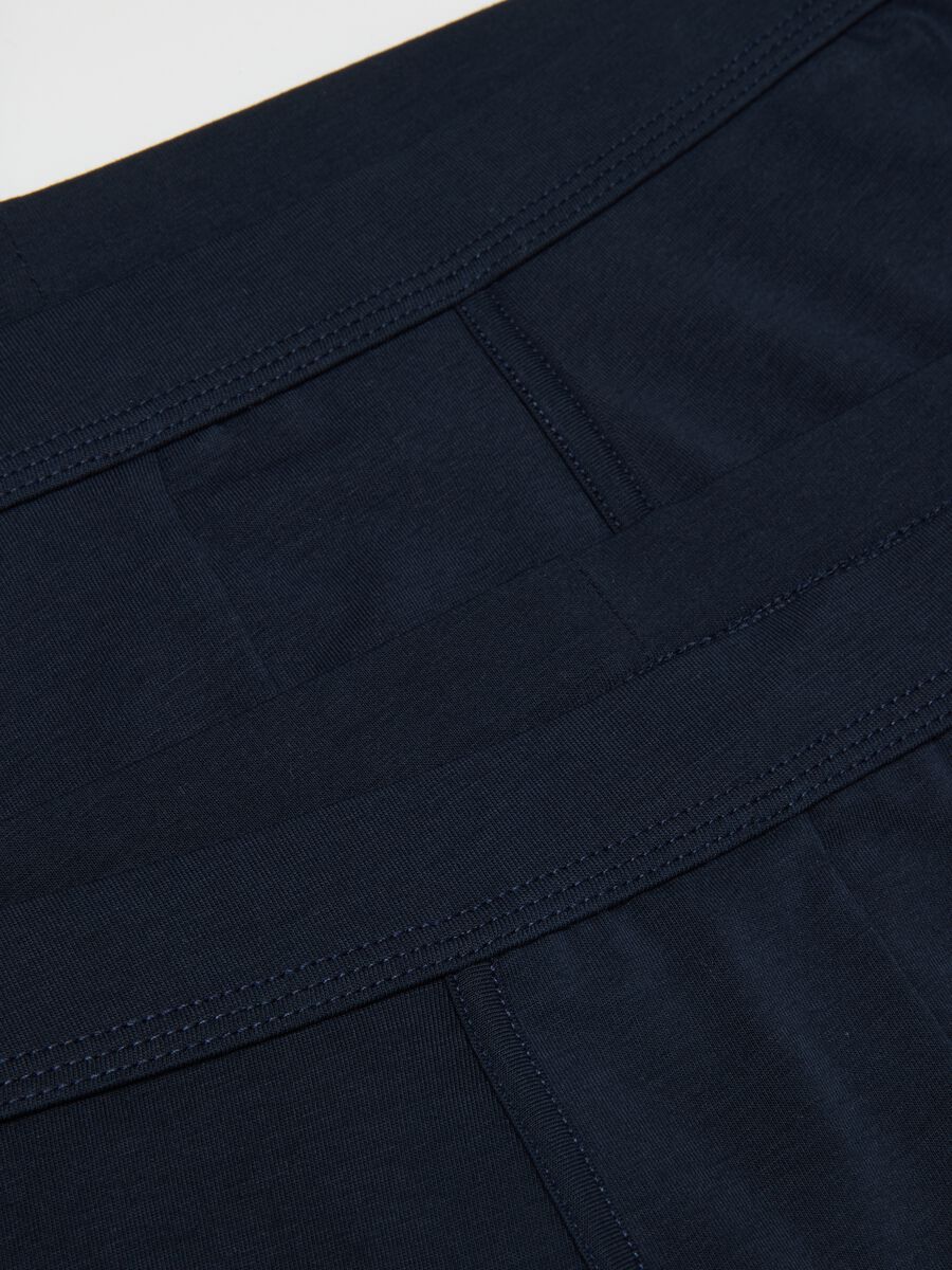 Blue midi boxer briefs 2-pack in stretch Supima cotton, regular fit_5