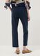 Blue stretch viscose trousers, regular fit_2