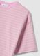 Pink pure cotton T-shirt with yellow stripes, boxy fit_5