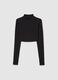 Black Backless Cropped Long Sleeve Top_4