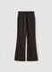 Brown stretch-viscose straight-fit trousers_6