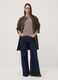 Long brown hooded jacket with zip_0