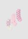 3-pack of pink midi socks in stretch organic cotton_0