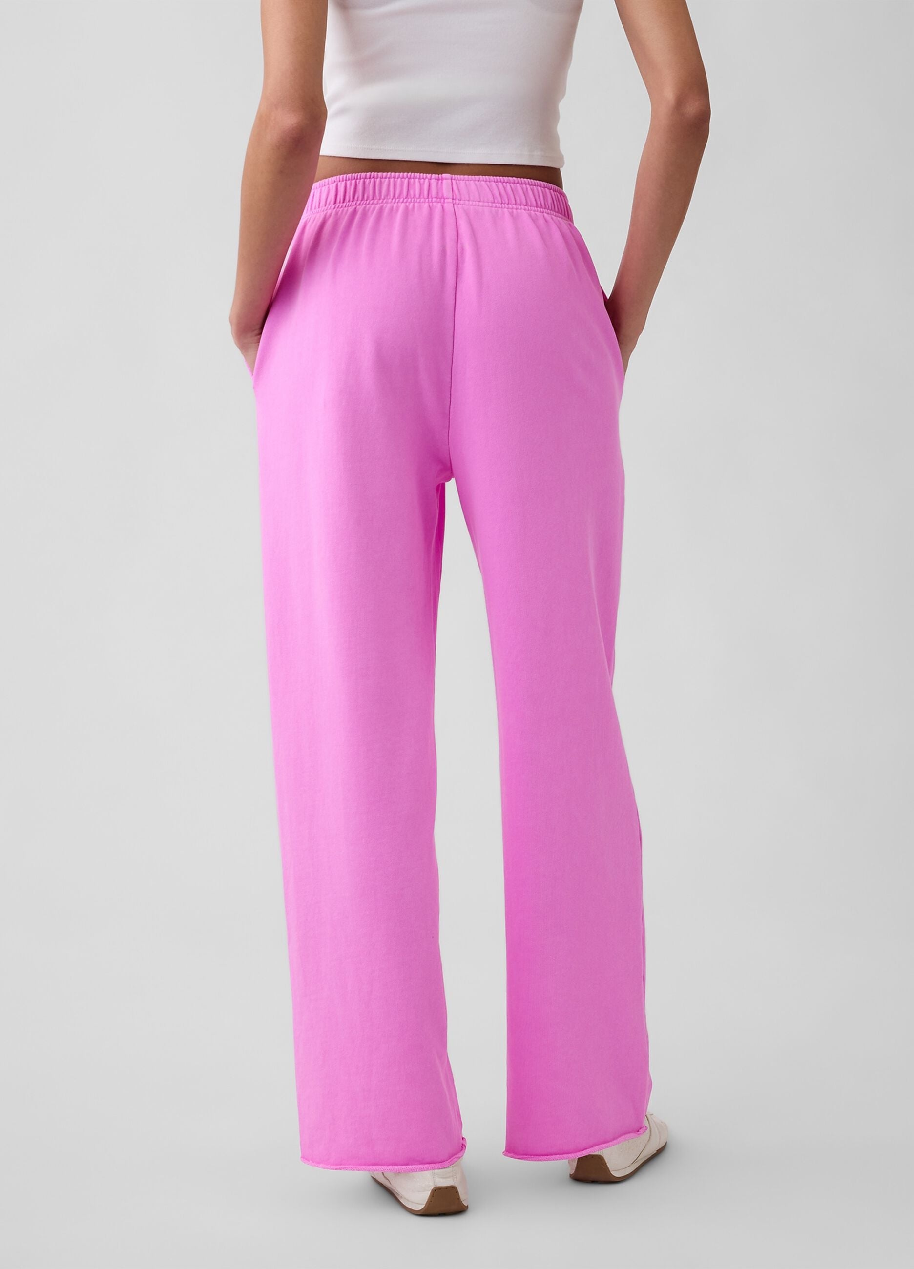 Cotton-blend palazzo trousers