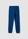 Blue organic cotton joggers with drawstring for boys_6