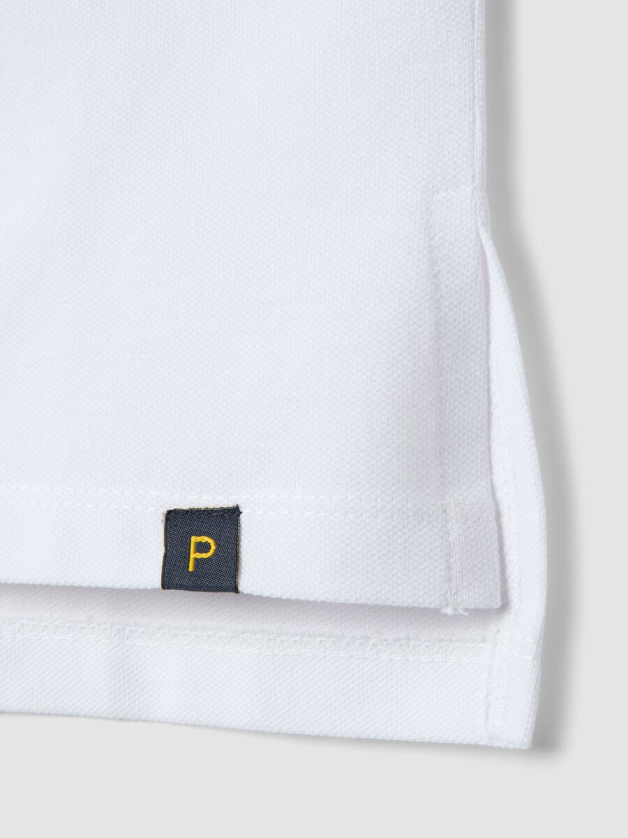 White organic cotton polo shirt, regular fit_5