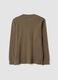 Brown pure cotton crew-neck T-shirt_2