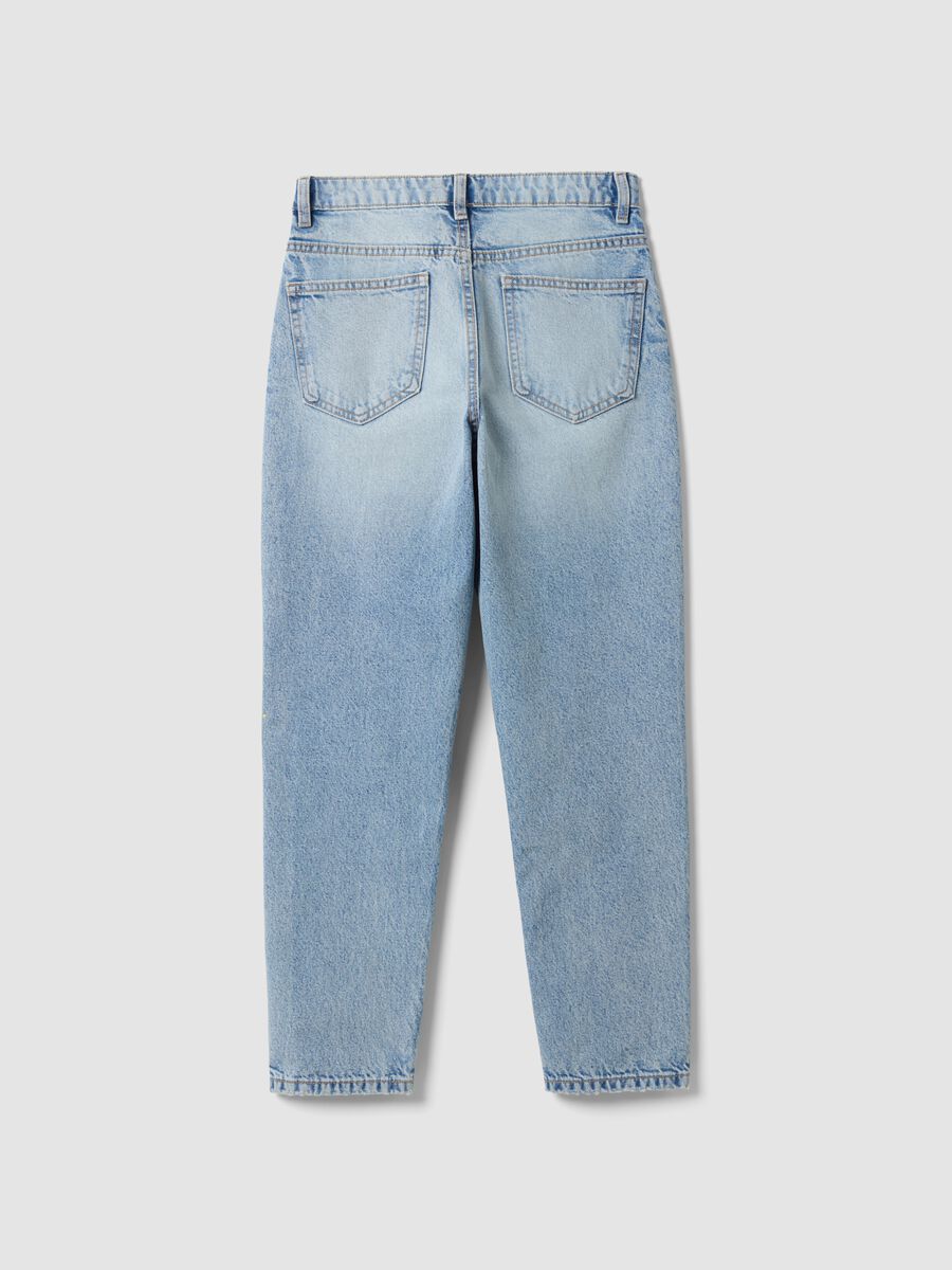High-waisted pure cotton mom-fit denim jeans_5