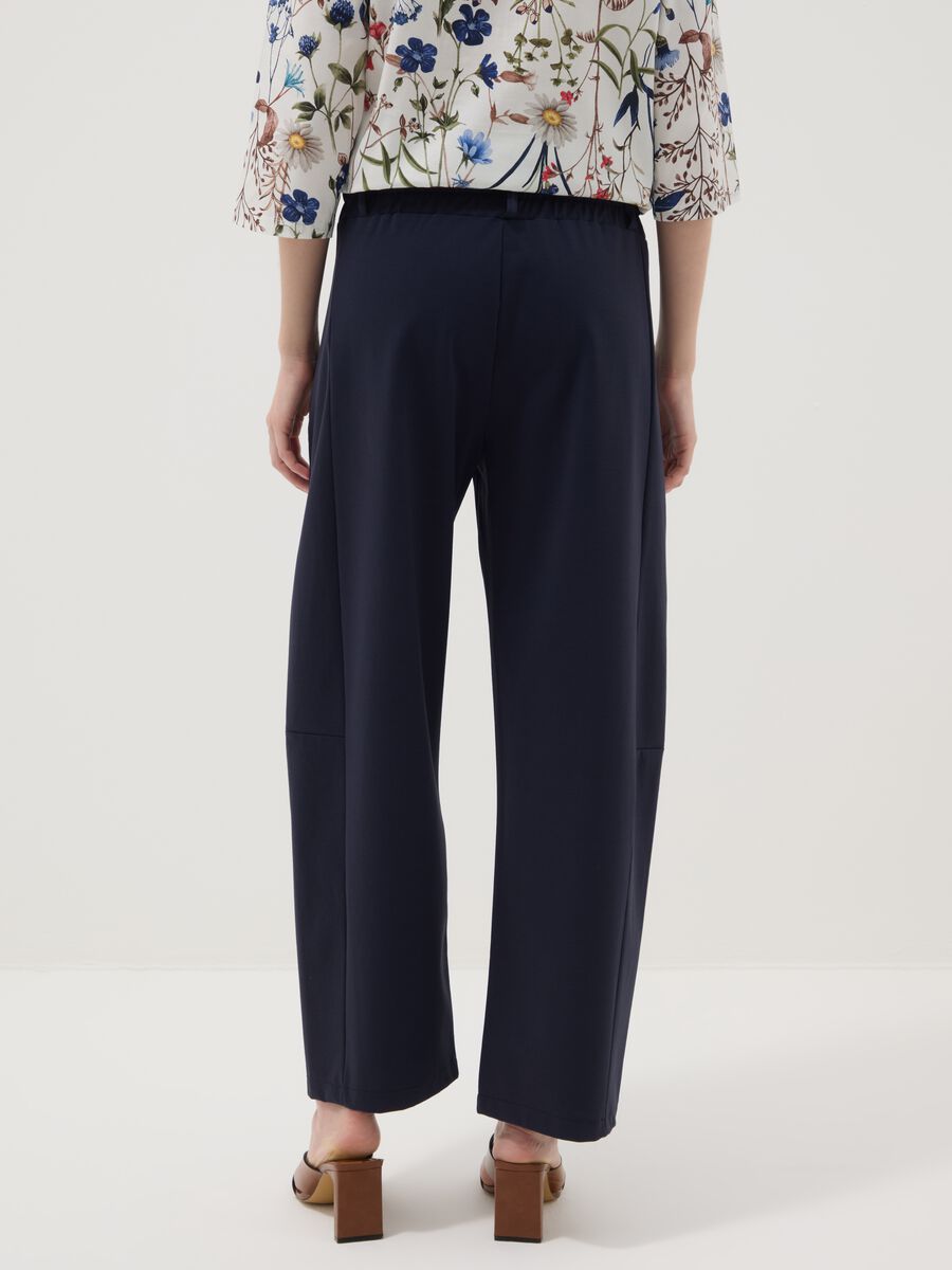 Blue stretch cotton trousers_2