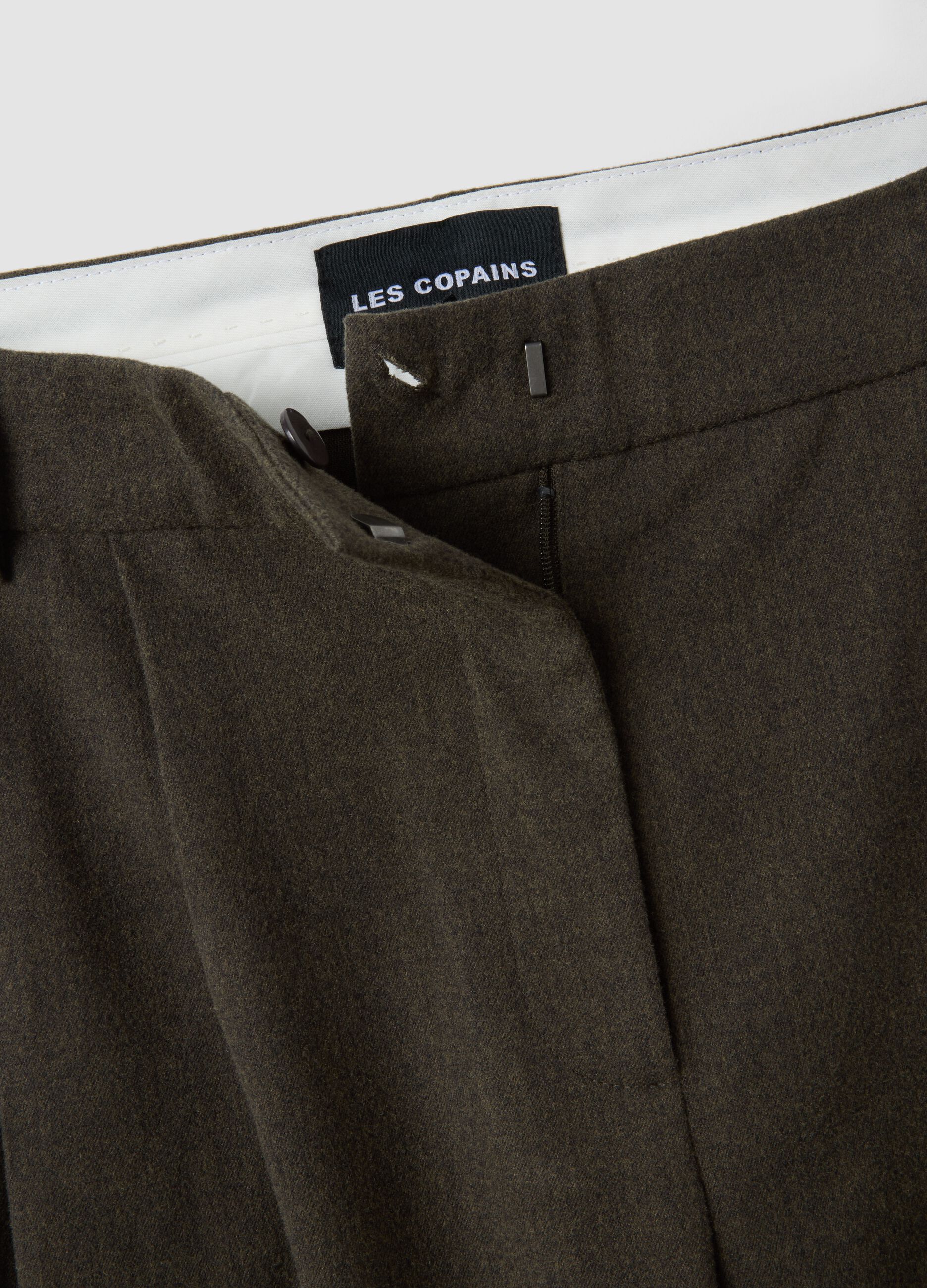Grey wide-leg trousers in stretch viscose