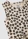 Beige pure cotton dress with floral print_2