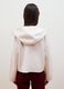 Short white wool-blend coat with hood, regular fit_3