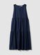 Blue midi dress in pure cotton_4