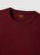 Red pure cotton crew neck T-shirt with relaxed fit_5